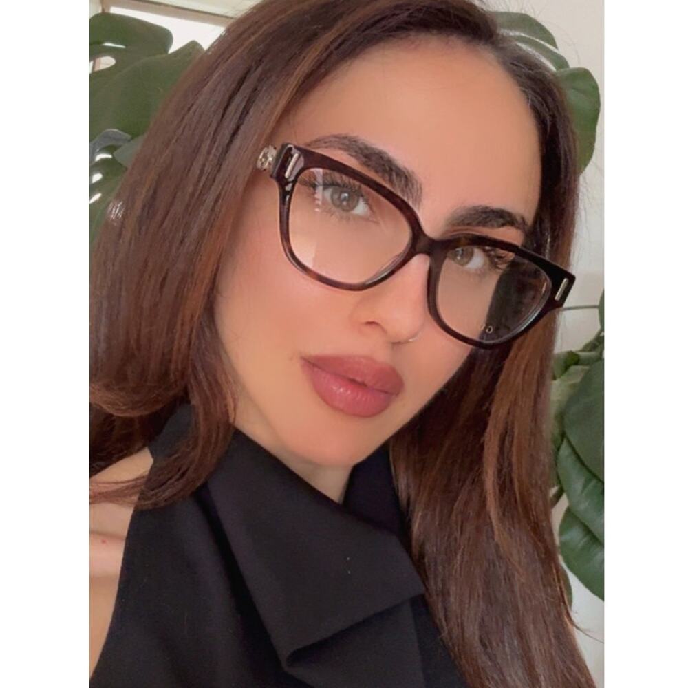 NEW Gucci GG1205O Cat Eye Eyeglasses Frames in Havana Brown